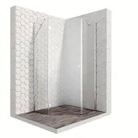  Пятиугольное душевое ограждение с распашной наружу дверью 