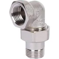 STOUT SFT-0059-000012 Разъемное угловое соединение американка ВН, никелированное 1/2