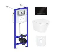 Комплект инсталляции и унитаза 6 в 1 Lavinia Boho Relfix Biore Rimless 77050190