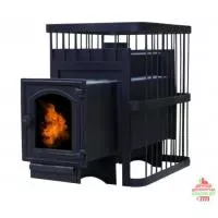 Печь банная ComfortProm СТАЛЬ 8 мм (для парной до 16 м3) чугунная дверца со стеклом