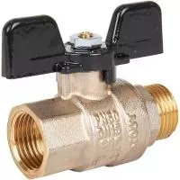 STOUT Кран SVB-0004-000015 шаровой полнопроходной, ВР/НР, ручка бабочка 1/2 