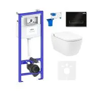 Комплект инсталляции и унитаза 7 в 1 Lavinia Boho Relfix Smart V-Clean 87561126 