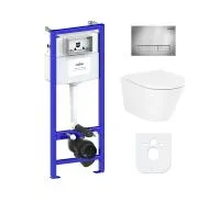 Комплект инсталляции и унитаза 6 в 1 Lavinia Boho Relfix Biore Compacto Rimless 77040086