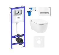 Комплект инсталляции и унитаза 7 в 1 Lavinia Boho Relfix Smart V-Clean 87561125 