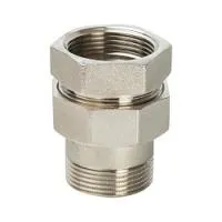STOUT  SFT-0041-000038 Разъемное соединение американка ВН никелированное, уплотнение под гайкой o-ring кольцо 3/8 *