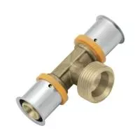 Тройник латунный с наружней резьбой Kan-therm Press